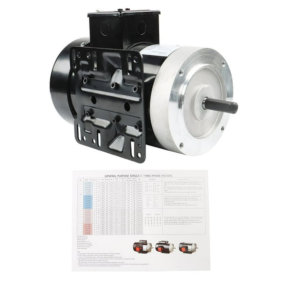 labwork Electric Motor 2HP 3450 RPM 56C Frame 115V/230V 60HZ 5/8"Shaft