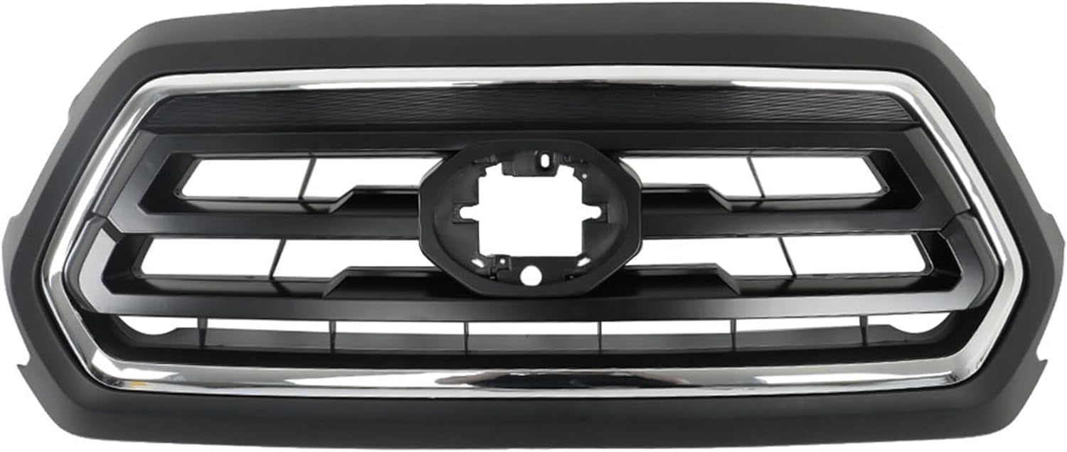 Labwork Front Upper Bumper Grille For 2019-2021 Nissan Altima - Black Chrome Finish, ABS Material
