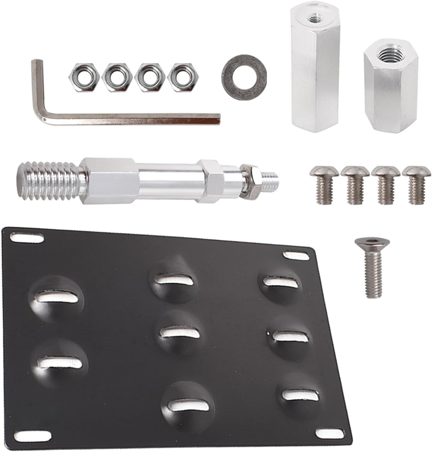 IJDMTOY Front Tow Hook License Plate Relocation Bracket For C7 Chevy Corvette (2015-2019) - Durable Steel