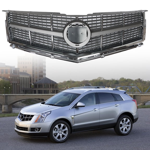 labwork Front Bumper Upper Grille Chrome Mesh Trim Grill For Cadillac SRX 2010 2011 2012