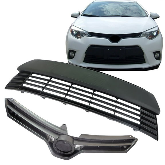 labwork Front Bumper Upper Lower Grille Fit For Toyota Corolla L LE CE 2014 2015 2016