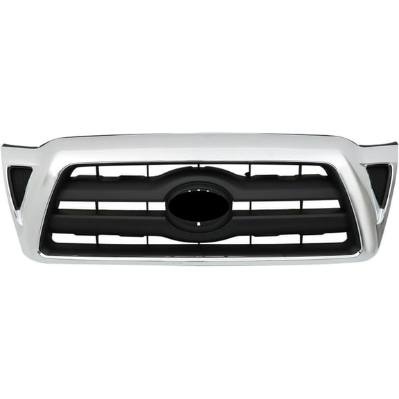 labwork Front Grille Chrome Shell With Black Insert Replacement for 2005-2011 Tacoma