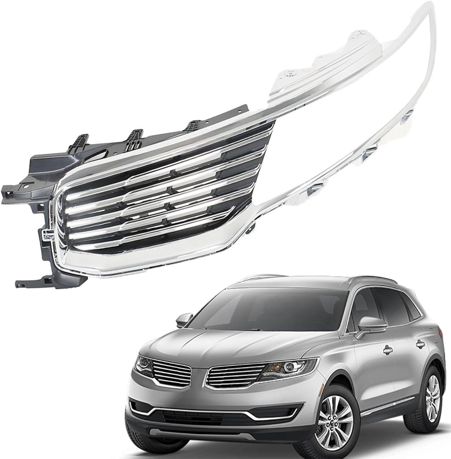 Labwork Front Grille Left Side Insert Chrome Grill Replacement For 2016 labwork-front-grille-left-side-insert-chrome-grill-replacement-for-2016