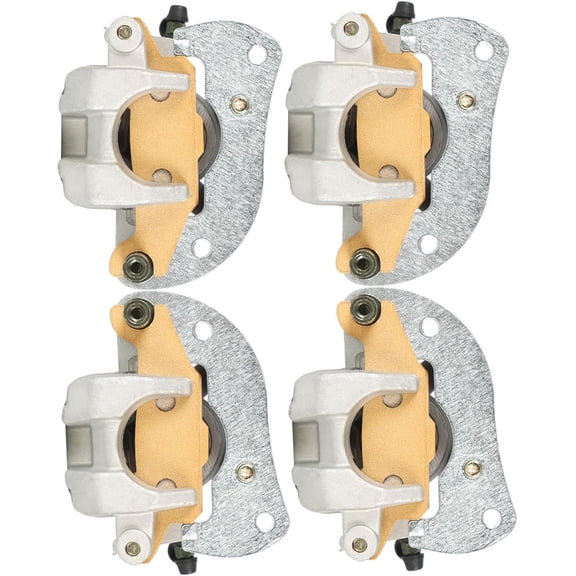 labwork Front and Rear Brake Calipers with Pads Replacement for Yamaha Grizzly 550 700 2007-2020 Replacement for 3B4-2580W-11-00 3B4-2580V-11-00 3B4-2580T-02-00 3B4-2580U-02-00