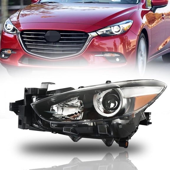 labwork Halogen Headlights Replacement for Mazda 3 2017-2018 Halogen Headlights Headlight Assembly Left Side MA2518175