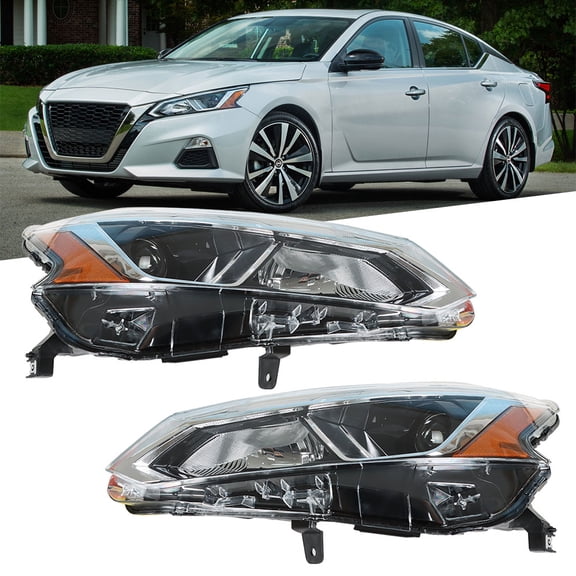 labwork Halogen Projector Headlights Headlamps For 2019 2020 Nissan Altima LH&RH Chrome