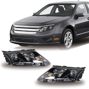 labwork Headlight Assembly Replacement for 2010-2012 Ford Fusion Halogen Clear Len Black Interior Driver & Passenger Side Headlights FO2502273 FO2503273