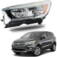 thumbnail image 1 of labwork Headlight Assembly Replacement for 2017-2019 Ford Escape Halogen w/o LED Chrome Headlamp Left Driver Side FO2502349, 1 of 8