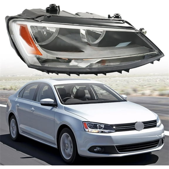 labwork Headlight Assembly Replacement for Jetta 2011-2018 Halogen Model Headlight Headlamp Right Set Passenger Side