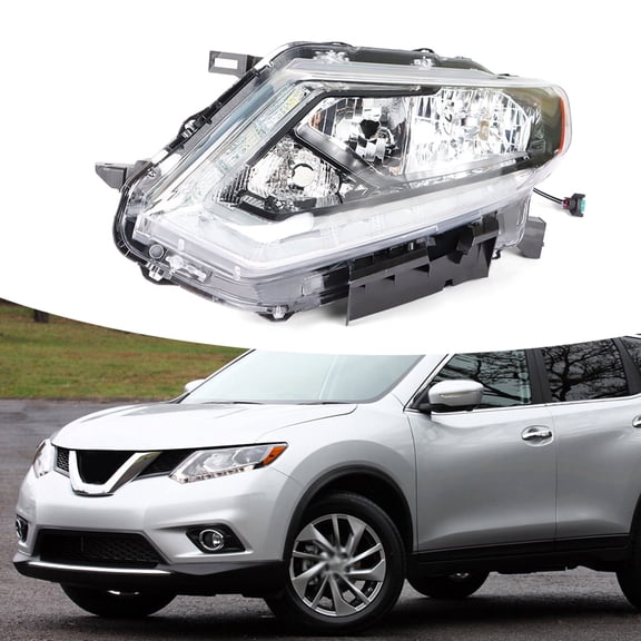 labwork Headlight For 2014-2016 Nissan Rogue Halogen Composite Clear Left Side