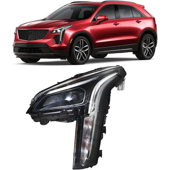 labwork Headlight For 2019-2021 Cadillac XT4 Halogen w/DRL Chrome Housing Left