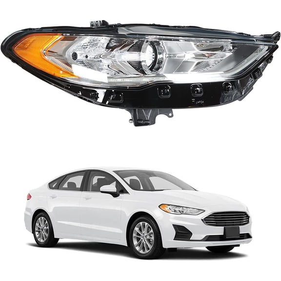 labwork Headlight Replacement for 2017 2018 2019 Ford Fusion Halogen w/LED DRL Projector Headlamp Assembly Right Side (Passenger Side)