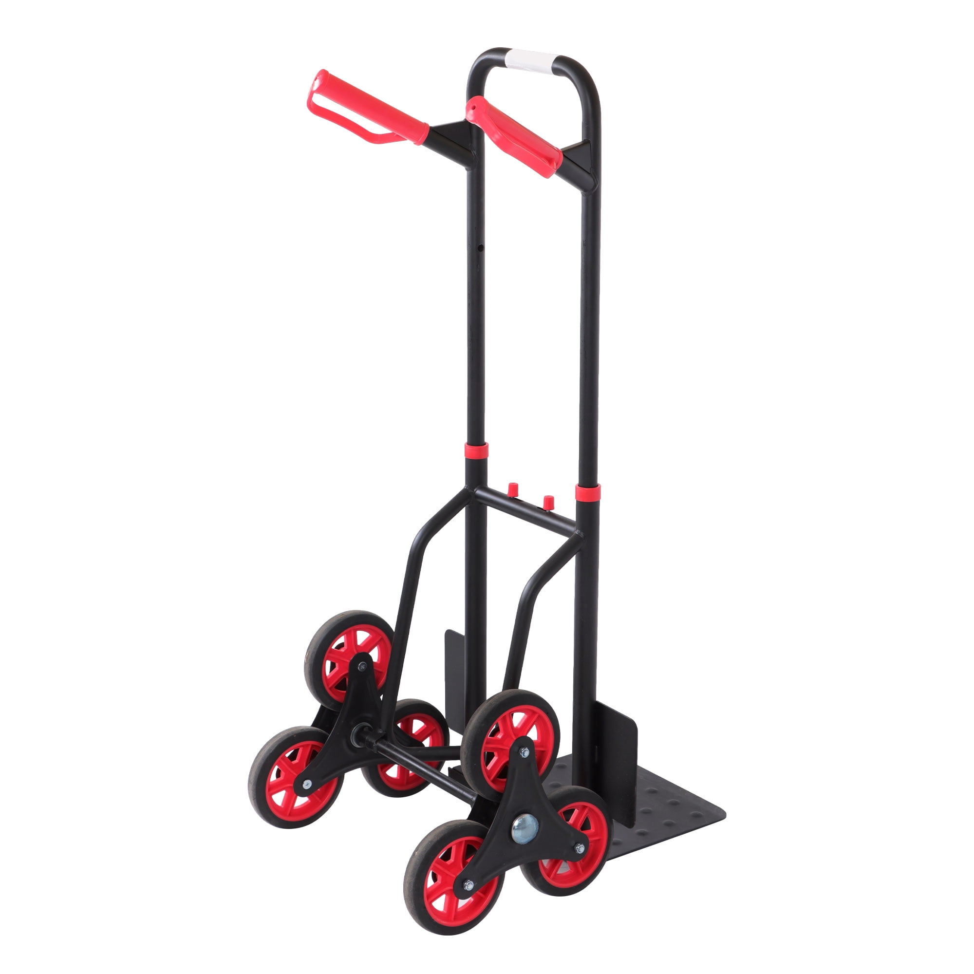 labwork Heavy Duty 440lb Stair Climbing Hand Truck Folding Dolly Cart with 6 Wheels Thickened Steel Frame and Telescoping Handle