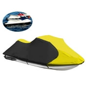 labwork Heavy-Duty Cover Trailerable Cover Black + Yellow Color Replacement for PWC Watercraft Jet Ski Motorcycle Boat Cover