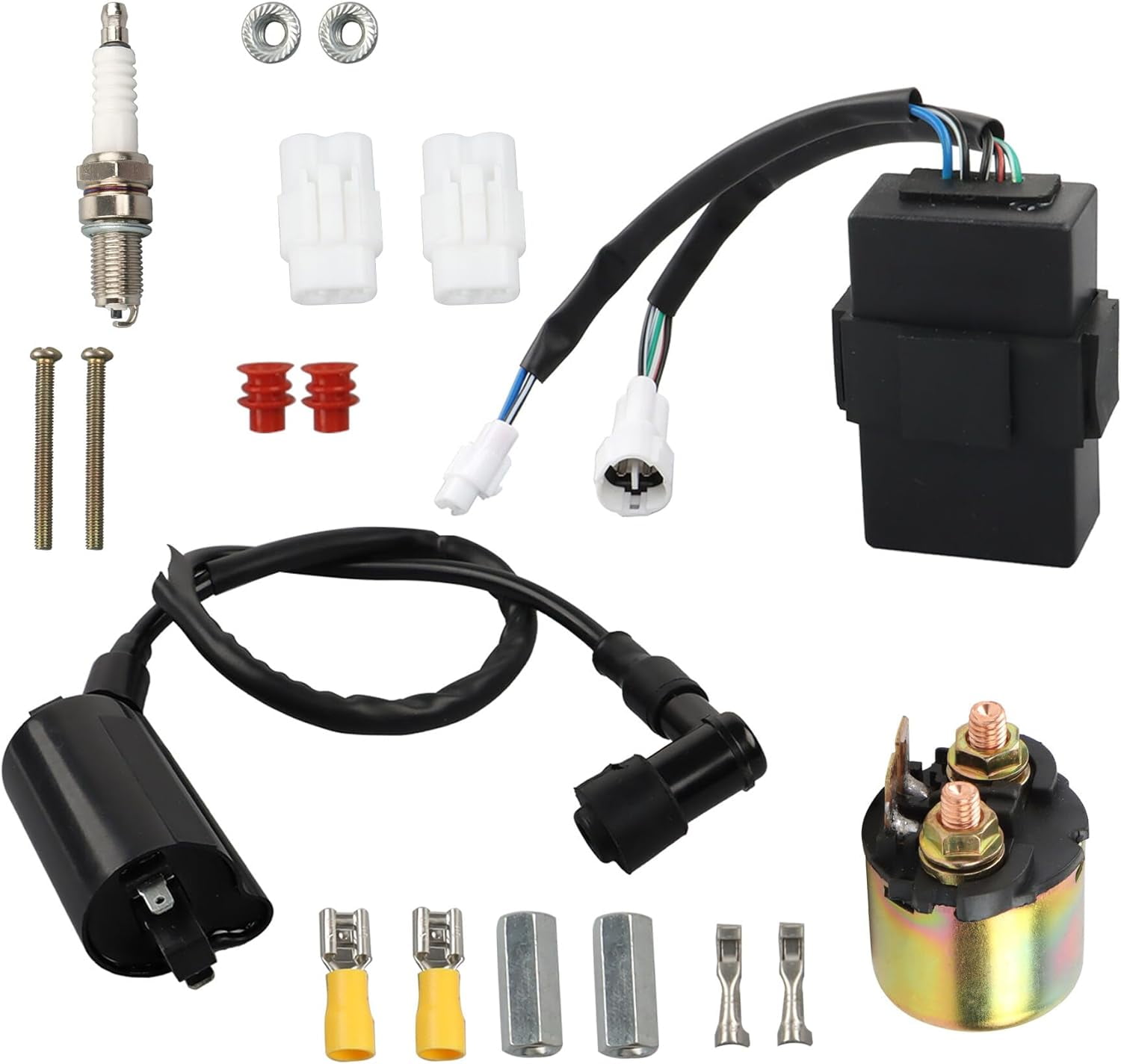 labwork Ignition CDI Box&Ignition Coil&Starter Solenoid Relay