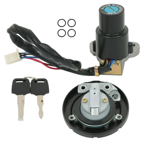 labwork Ignition Switch Fuel Cap Lock Set Replacement for Kawasaki KLR 650 1987-2018 Replacement for 51049-0047 27005-1129