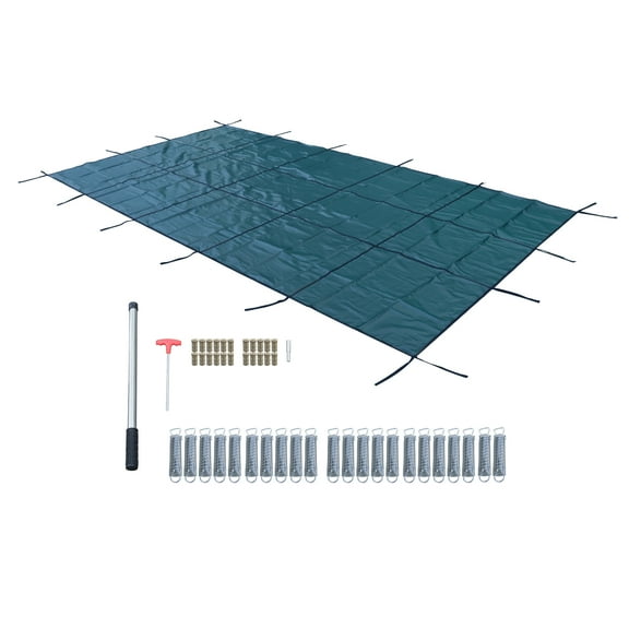 labwork Inground Pool Safety Cover Winter Pool Cover 18'x32' For 16'x30' Swimming Pool