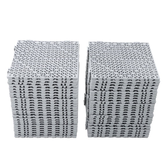 labwork Interlocking Drainage Floor Mat 12"x 12" PVC Non-Slip Floor Tiles 50 Pack Gray