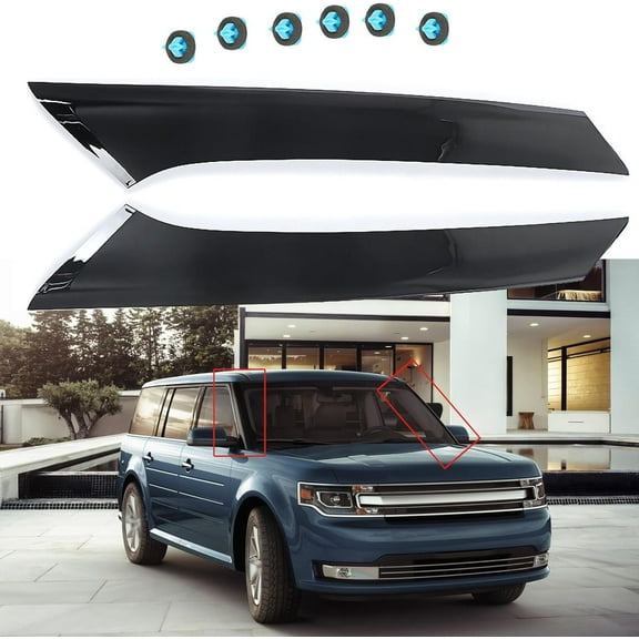 labwork Passenger and Driver Side Windshield-Outer Pillar Molding Side Trim Replacement for 2009-2018 Flex