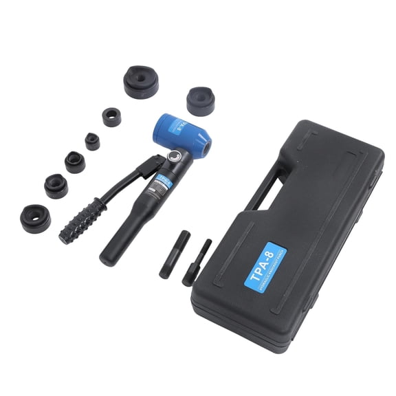 labwork Professional 8 Ton Hydraulic Knockout Punch Kit, 1/2 to 2 inch Electrical Conduit Hole Cutter Set with 6 Dies, for Metal Sheet Panel