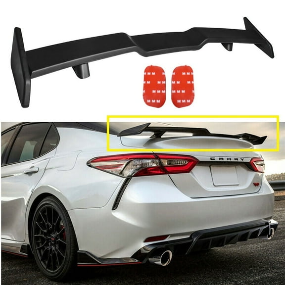 labwork Rear Spoiler Trunk Wing Fit for 2018 2019 2020 Honda Accord / Toyota Camry, Matte Black ABS Plastic