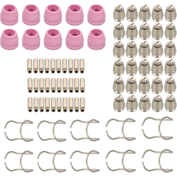 labwork SG-55 AG-60 WSD-60 Plasma Cutter Torch Consumables Kit Tips 40Amp 50Amp 60Amp 80Pcs