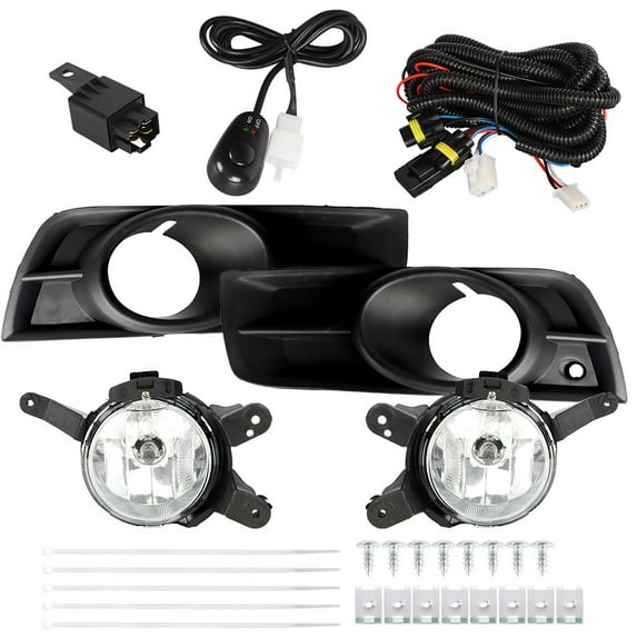 labwork Smoked Lens Bumper Fog Lights Driving Lamps w/Switch Assembly Driver & Passenger Set Replacement for Chevy Cruze 2009-2014