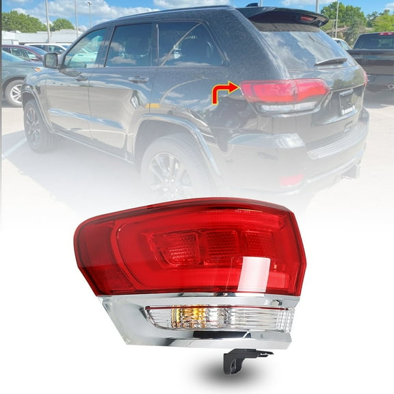 labwork Tail Light Replacement for 2014-2020 Jeep Grand Cherokee Left Driver Side Rear Lamp Outer Brake Lights 68110017AF 68110017AE CH2804106