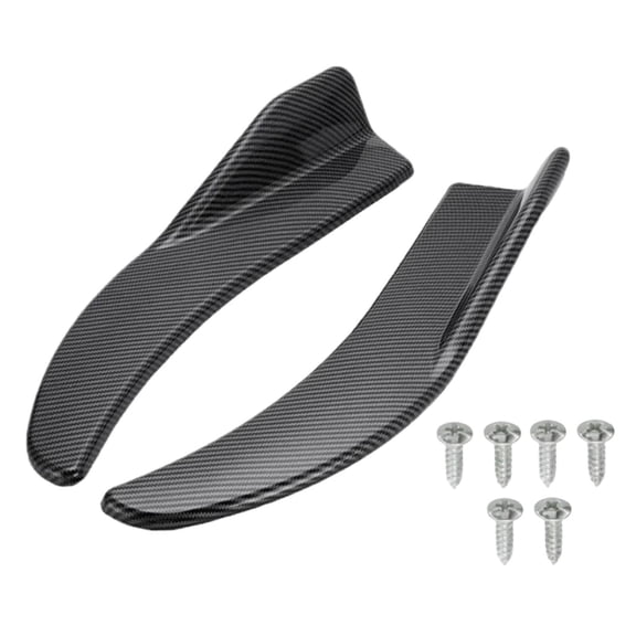 lacooooppia 1 Pair Car Front Rear Corner Spoiler Replace Easy to Install Practical High Performance Universal Diffuser Splitter Protector Carbon Fiber
