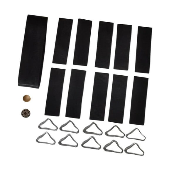 lacooooppia 10x Trampoline Buckle Trampoline Mat Parts Quick Connect with Webbing Supplies Triangle Rings Repair Kit for Bouncers Net