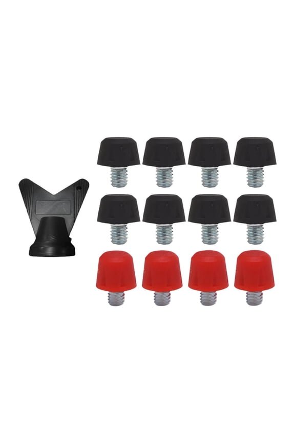 12 Pieces Football Shoe Spikes Rugby Shoes Studs Comfortable Thread Screw 6mm Dia with Wrench Soccer Shoe Spikes for Training Black 8mm Red 11mm