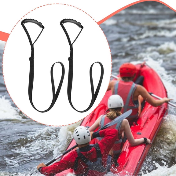 lacooooppia 2 Pieces Kayak Stand Up Assist Strap Handle Support Belt Adjustable Length Pulling Cord Kayak Stand Assist Strap Standing Aid