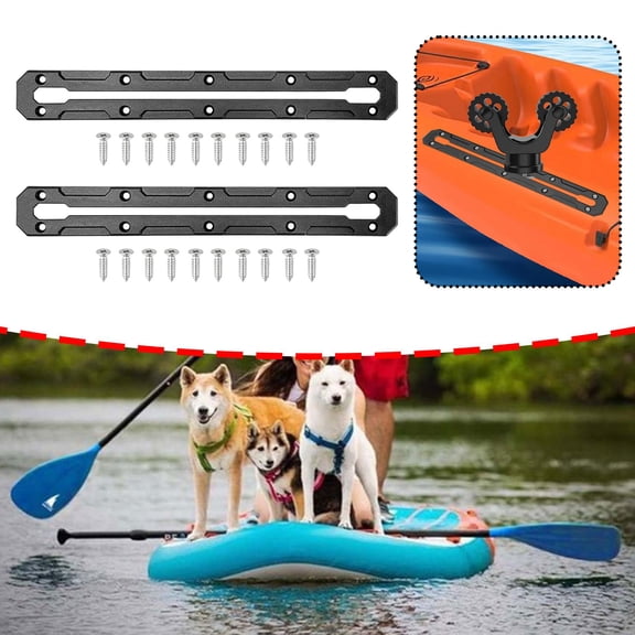 lacooooppia 2 Pieces Kayak Track Kayak Track Rail Rack Mount Bracket Nylon Material Accessories for Secure Fishing Rod Holder Storage Suitable for Boats Canoes Ga 12 inch