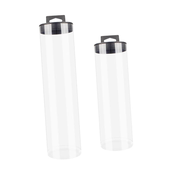 lacooooppia 2 Pieces Tennis Ball Can Holder Organizer Cylinder Container with Lid Transparent PS Material for Storing Pickleball And Tennis Balls Suitable for Spo