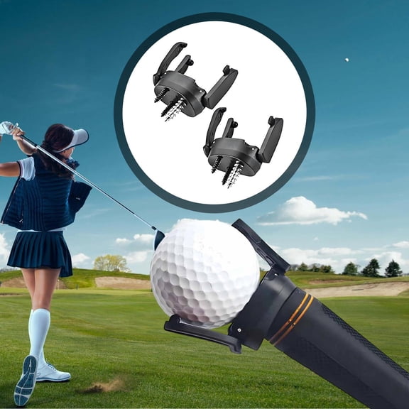lacooooppia 2Pcs Golf Ball Pick up Retriever Grabber Picker,Easy to Install Club Accessory Put on Putter Grip for Training Indoor Outdoor