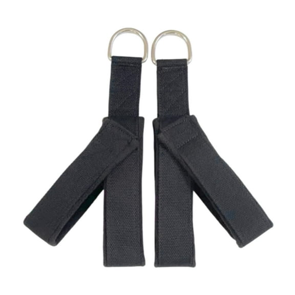 lacooooppia 2Pcs Pilates Straps D Core Flexible Fitness Straps for Women Adults Gym Black