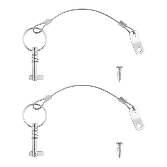 lacooooppia 2Pcs Quick Release Pins Pins Bimini Top Pins Locating Pins Boat Pins Fasteners Pull Rings Trailer Pins Marine Hardware