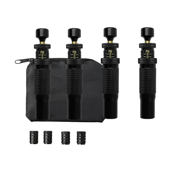 lacooooppia 4 Pieces Adjustable Automatic Tire Deflation Valves, Quick Deflation Tools, Portable, Screw on Tyre Air Down Tools for UTV