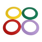 lacooooppia 4 Pieces Golf Speed  Rings Golf Target Circles All Directions 4 Colors Speed  Aids Hole Cup Rings for Golfing for Beginners
