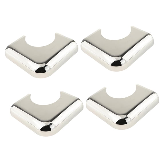 lacooooppia 4 Pieces Pool Table Corners Billiard Table Corner Pieces Simple to Attach Sturdy Guard Plates Metal Snooker Desk Parts Covers Silver