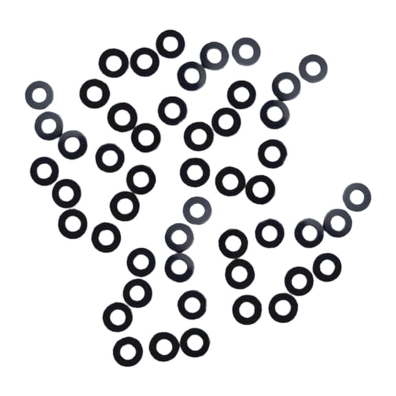 lacooooppia 50 Pieces Badminton Grommets Washers Nylon Universal Portable for Double Single String Holes Repair Wire Guards Eyelets Rings Black