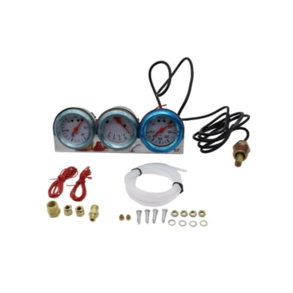 lacooooppia 52mm Car Triple Gauge Voltmeter 52mm Replacement Professional Automotive Accessories 100 to 280 F Water Temp Gauge Oil Pressure