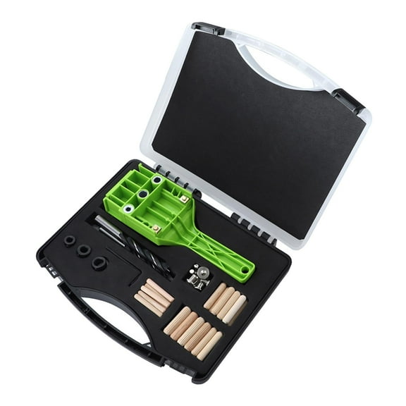 lacooooppia 6 8 10 mm Woodworking Dowel Jig Self Centering Punch Locators Hand Tool Wear Resistant Punch Drillings Jig Handheld Drill Guide Green