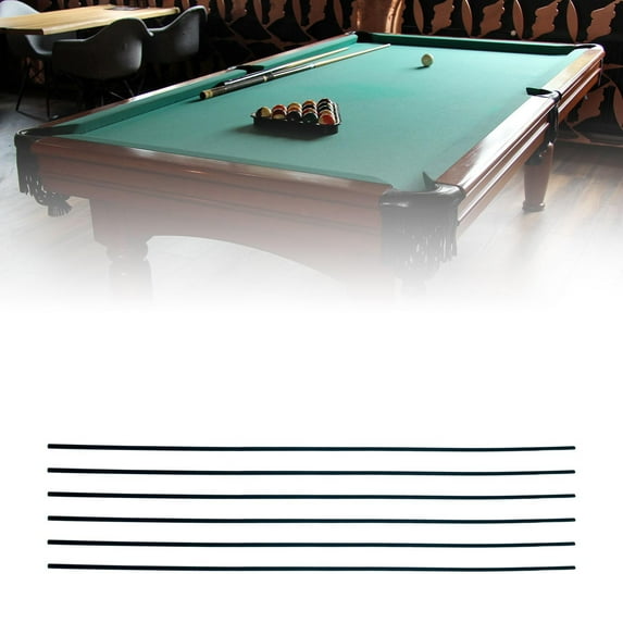 lacooooppia 6Pcs Pool Table Edge Strips Billiard Table Accessories for Snooker Game Room 5mmx5.5mm