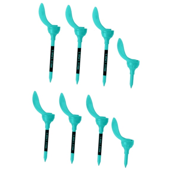 lacooooppia 8 Pieces Golf Tees Chair Shaped Petal Stopper Compact Equipment Lightweight PP Material Less Friction Enhanced Stability Suitable for Beginner Outdoor blue