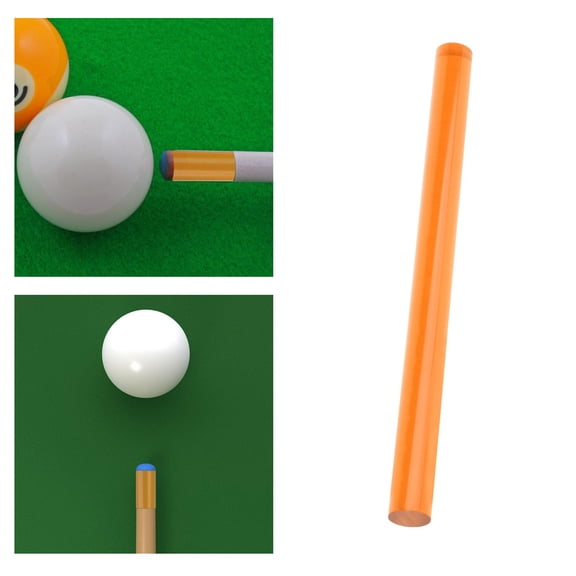 lacooooppia Acrylic Pool Cue Ferrule Billiard Cue Sticks Ferrule Professional Parts for Large Tip Sticks DIY Unprocessed Replacement 14mm Orange