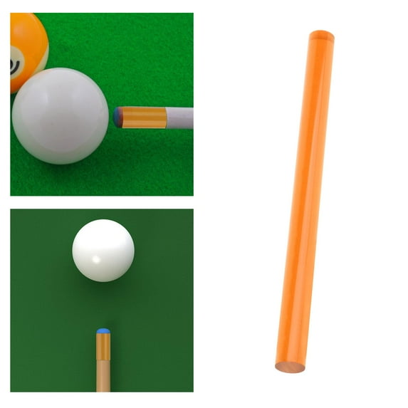 lacooooppia Acrylic Pool Cue Ferrule Billiard Cue Sticks Ferrule Professional Parts for Large Tip Sticks DIY Unprocessed Replacement 14mm Orange