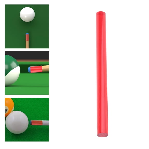 lacooooppia Acrylic Pool Cue Ferrule Billiard Cue Sticks Ferrule Professional Parts for Large Tip Sticks DIY Unprocessed Replacement 14mm Red