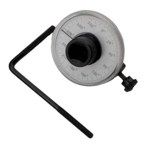 lacooooppia Angle Gauge Auto Maintenance with Wrench Professionals 360 Adjustable Black