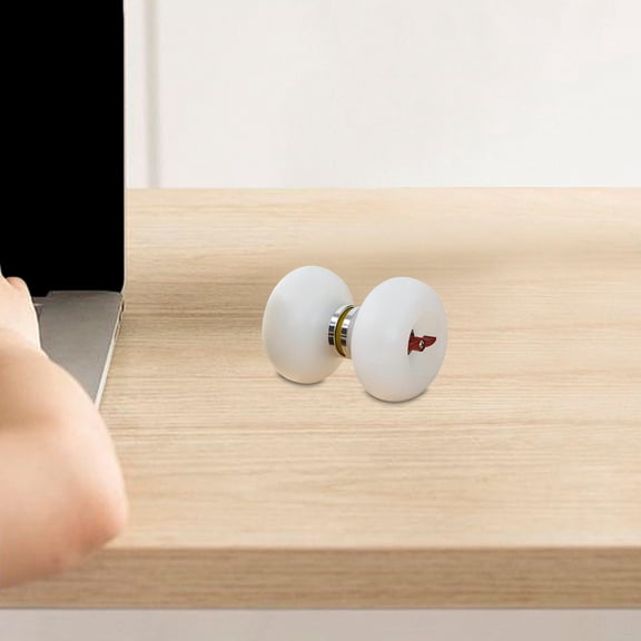 lacooooppia Arm Exerciser, Strength Training Equipment, Forearm Strengthening Handle, Rotation Function, Adjustable Resistance, Steel, Suitable for Home, Work, Tr white